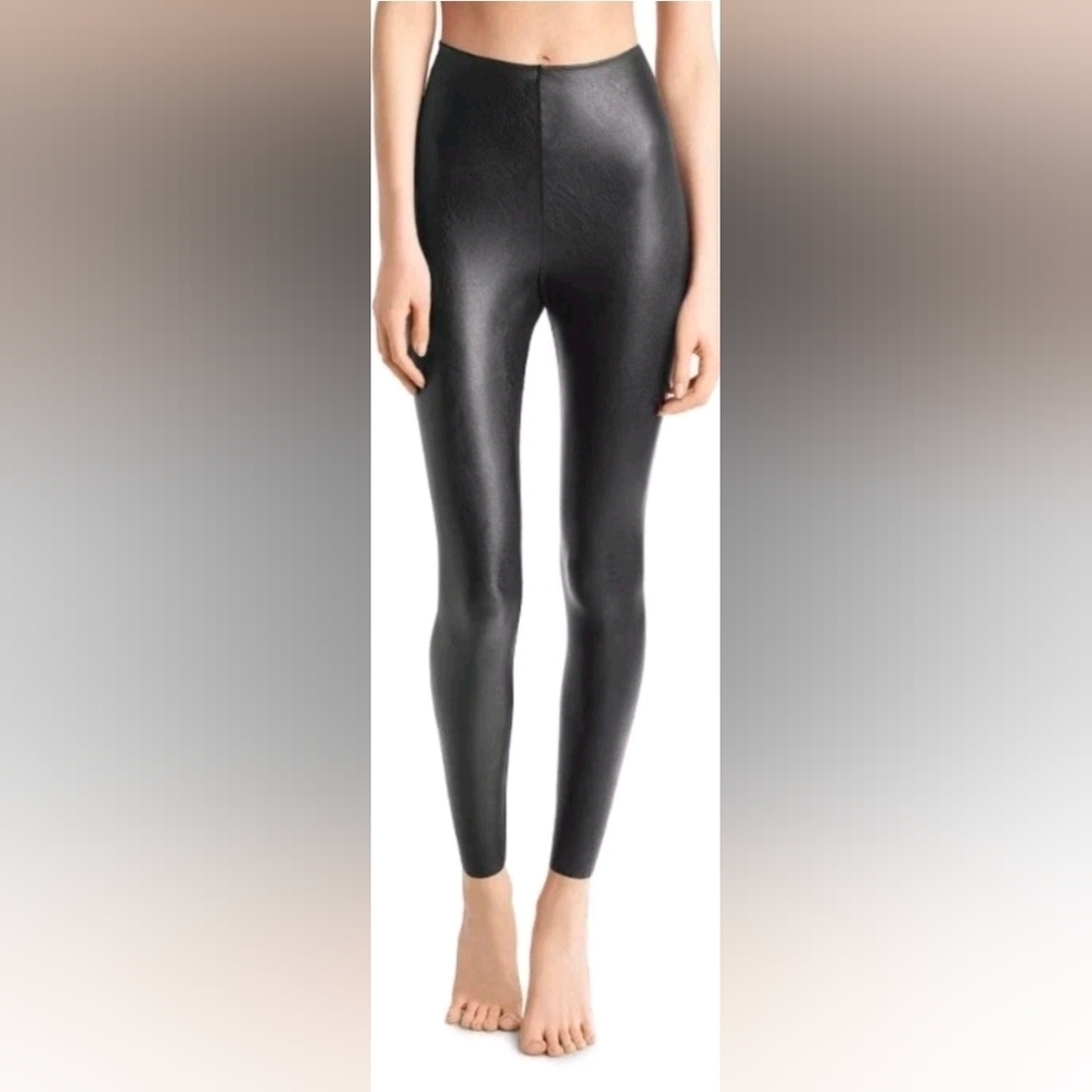 WOMEN'S COMMANDO FAUX LEATHER LEGGINGS PERFECT CONTROL BLACK NWOT MEDIUM